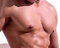 Picture of perfectly shaped pectoral implants
